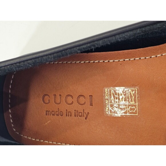 GUCCI Ayrton GG-Bit Drivers Men's 12 Horsebit Leather Loafers 624698 Black EUC - Picture 13 of 16